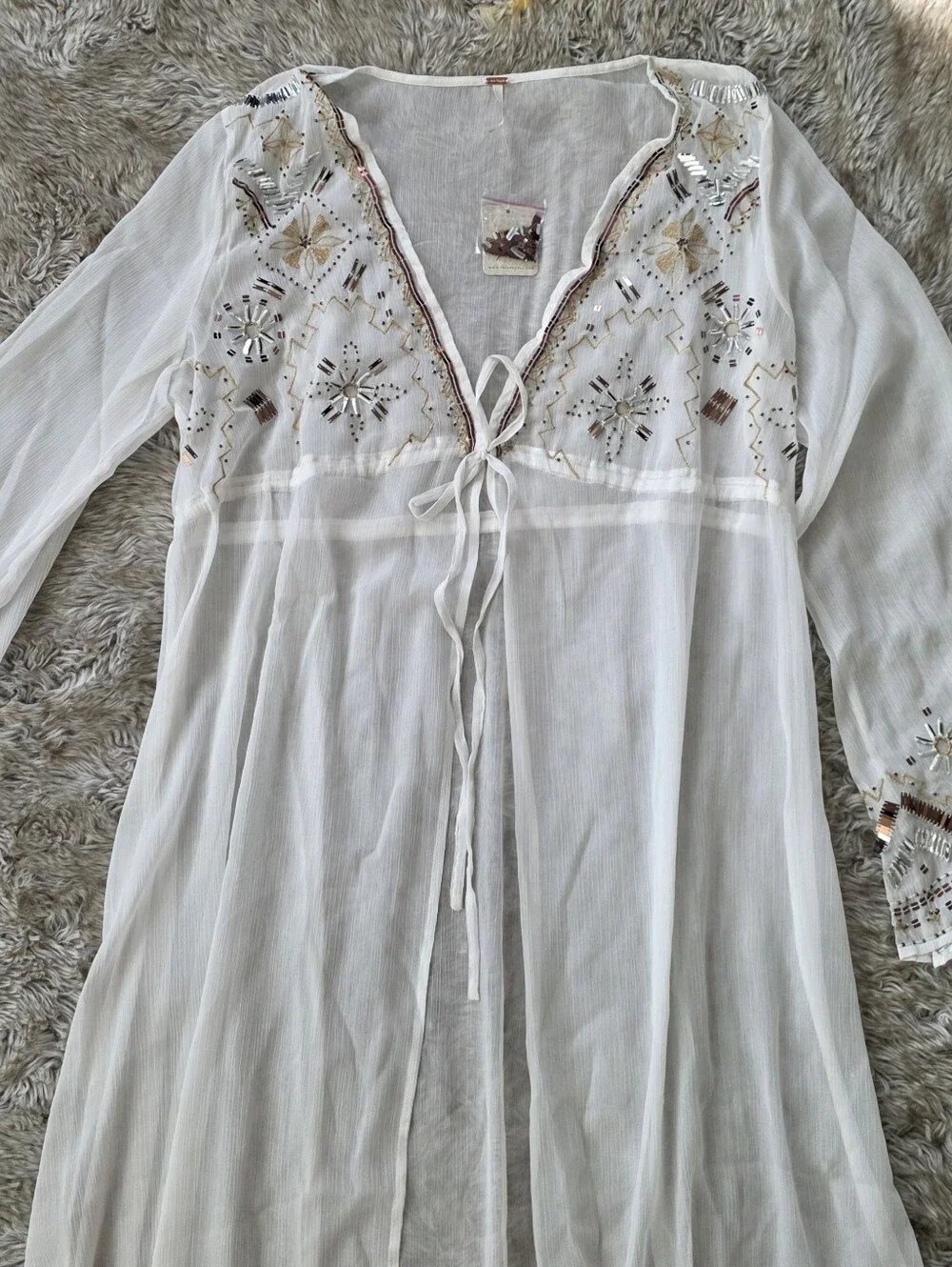 Free People Mirabella Maxi Top Whisper White Women's Size Large